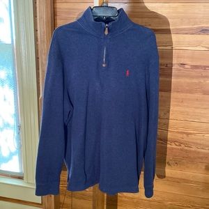 POLO Ralph Lauren Heather Blue Fleece 1/4 zip XL